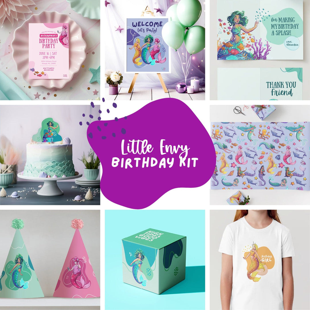 Mermaid Birthday Party Printable Kit